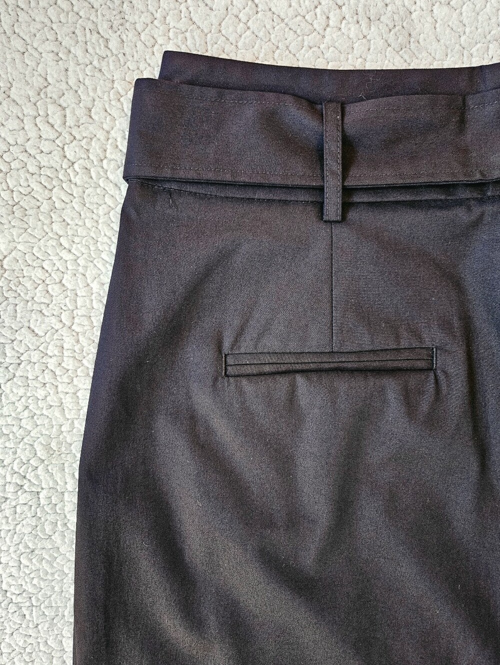 Worthington Women's Black Wide Leg Pleated Trousers Pants High Rise Belt Size 4 - Picture 5 of 9